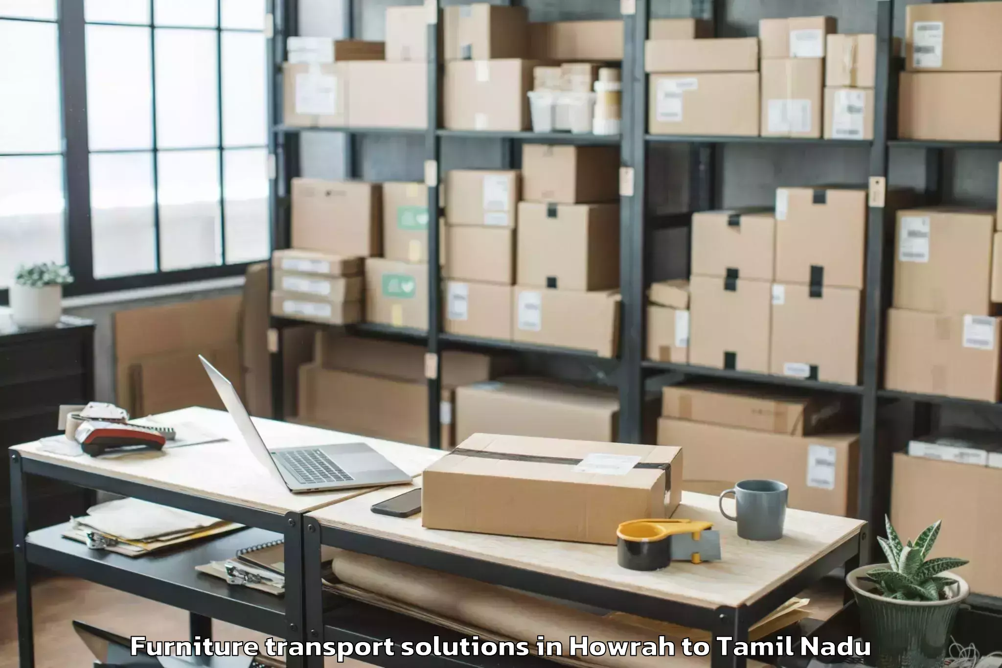 Affordable Howrah to Kattumannarkoil Furniture Transport Solutions